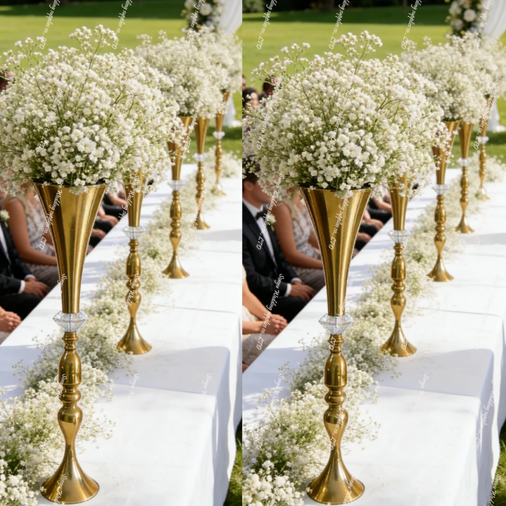 4-10pcs f30 Iron Table Decorations Candelabra for Wedding Tall sliver/Gold /white/black Candle Holders Centerpiece