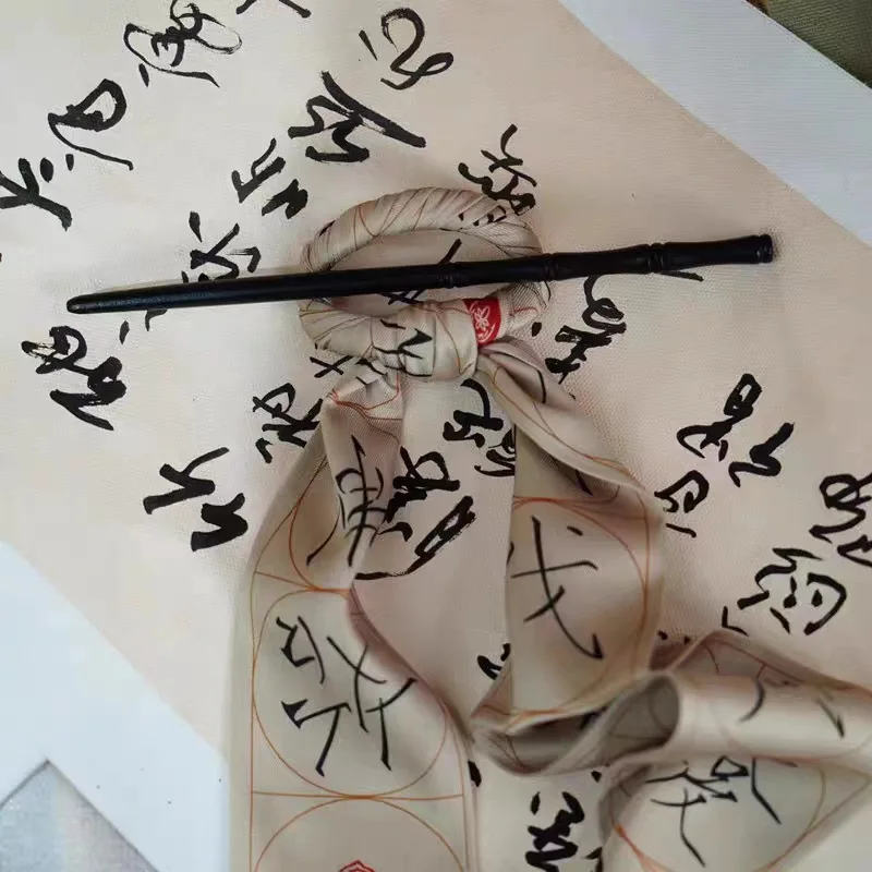 Mil caracteres hairpin fita bandana estilo chinês arco feminino hanfu headwear acessórios para o cabelo hairpin h2