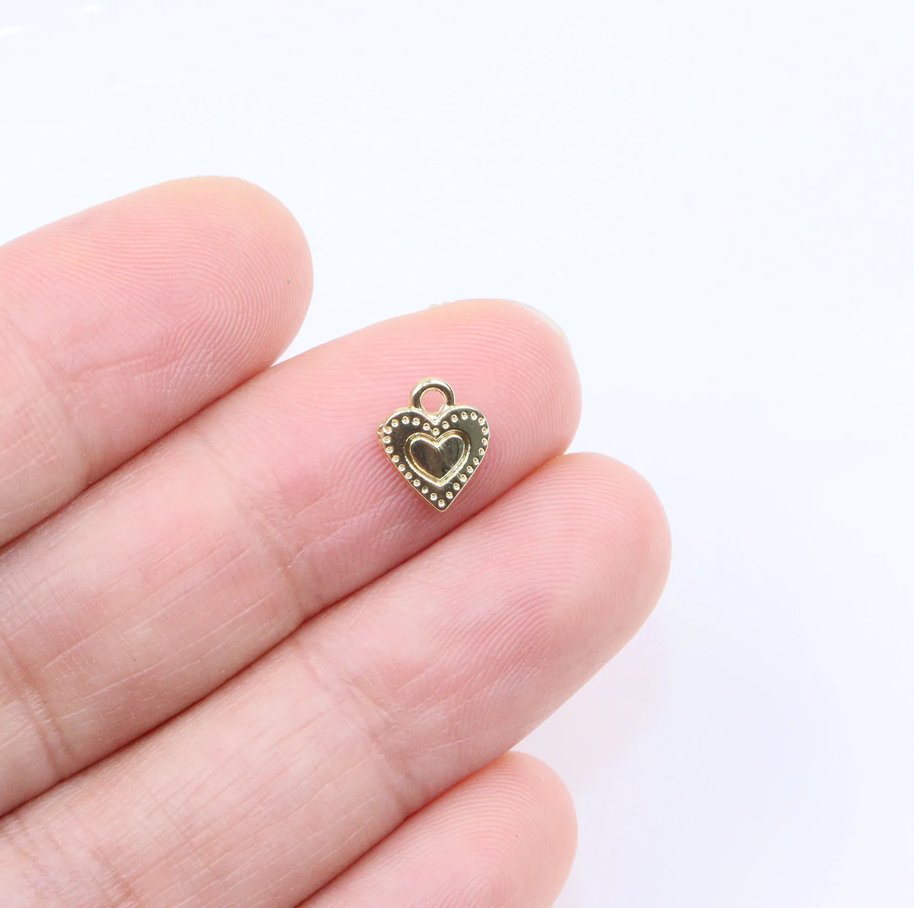 Eruifa 20 sztuk Mini serce damskie wisiorki ze stopu cynku hurtownia moda dziewczęca naszyjnik, bransoletka z kolczykami biżuteria DIY Handmade — zdjęcie 5