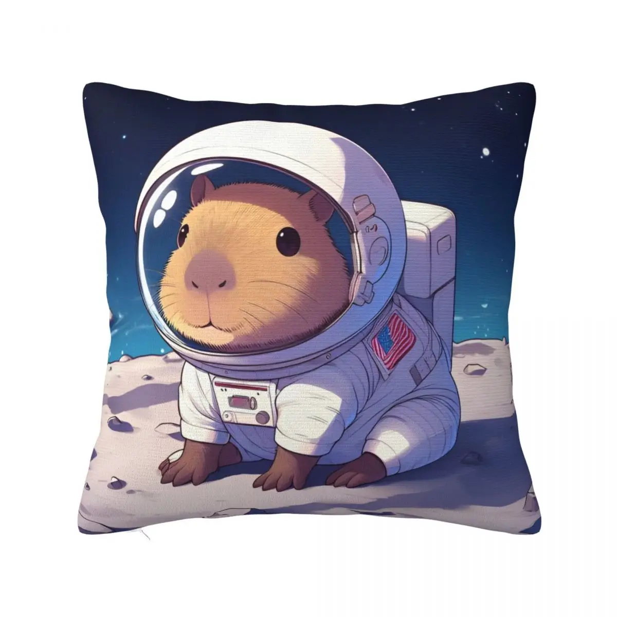 Cute Capybara Capibara Animal Pillowcase Printed Cushion Cover Decorations Throw Pillow Case Cover Chair Zippered 45X45cm