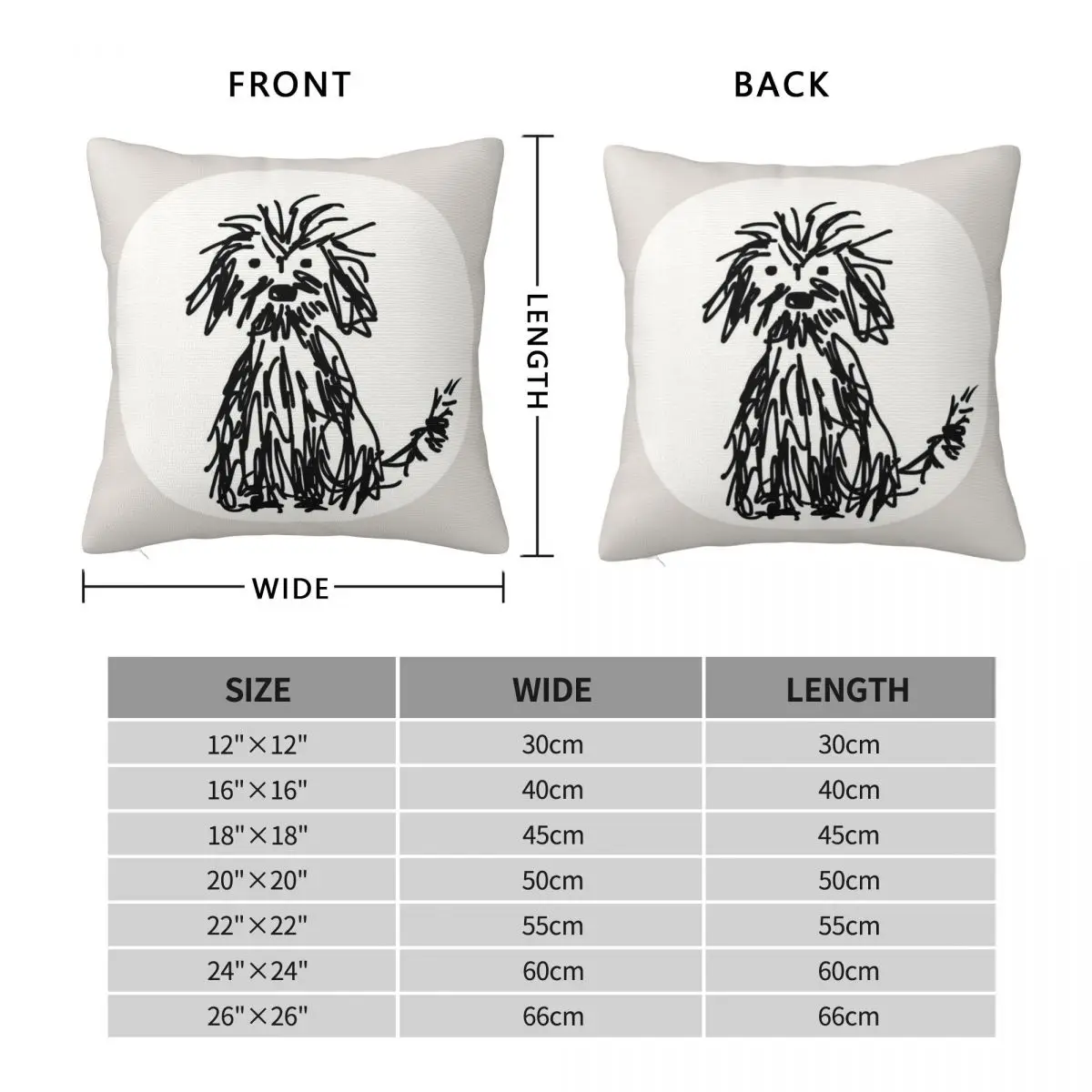 Dog Days Messy Hair Square Pillowcase Polyester Linen Velvet Creative Zip Decorative Pillow Case Home Cushion Case 18