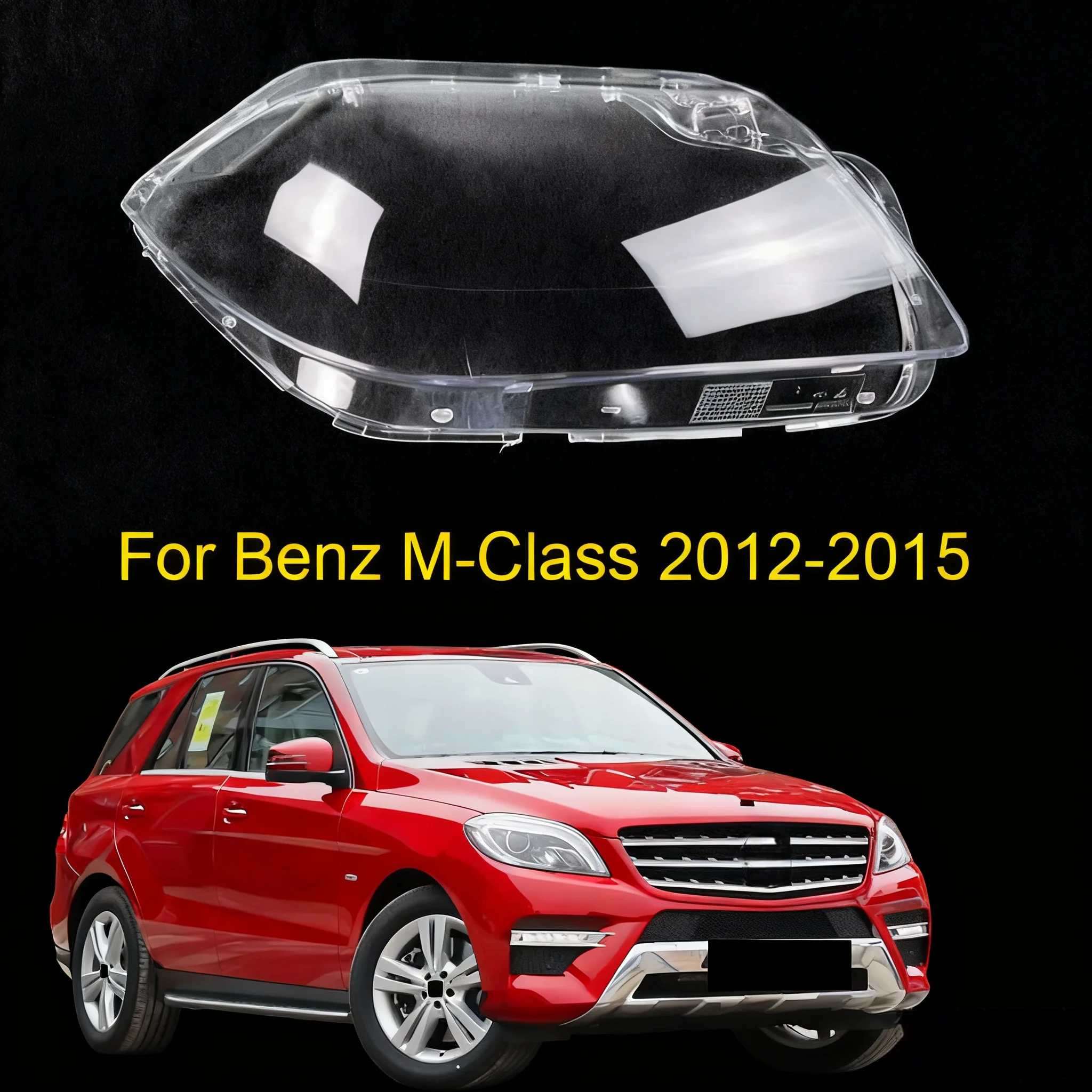

For Benz W166 M-Class 2012-2015 ML300 ML350 ML400 ML450 ML500 Headlamp Cover Shade Headlight Transparent Lens Plexiglass