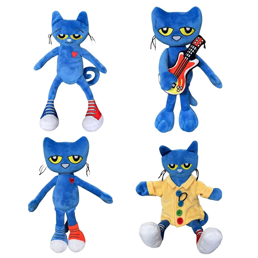 

Плюшевая игрушка Pete the Cat, мягкая игра, анимационный персонаж, праздничный подарок, декор комнаты, детский подарок на день рождения