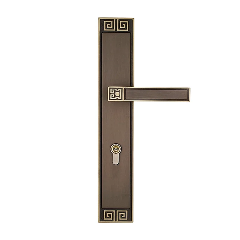 

Bedroom integrated door lock, villa, indoor room, silent solid wooden door lock