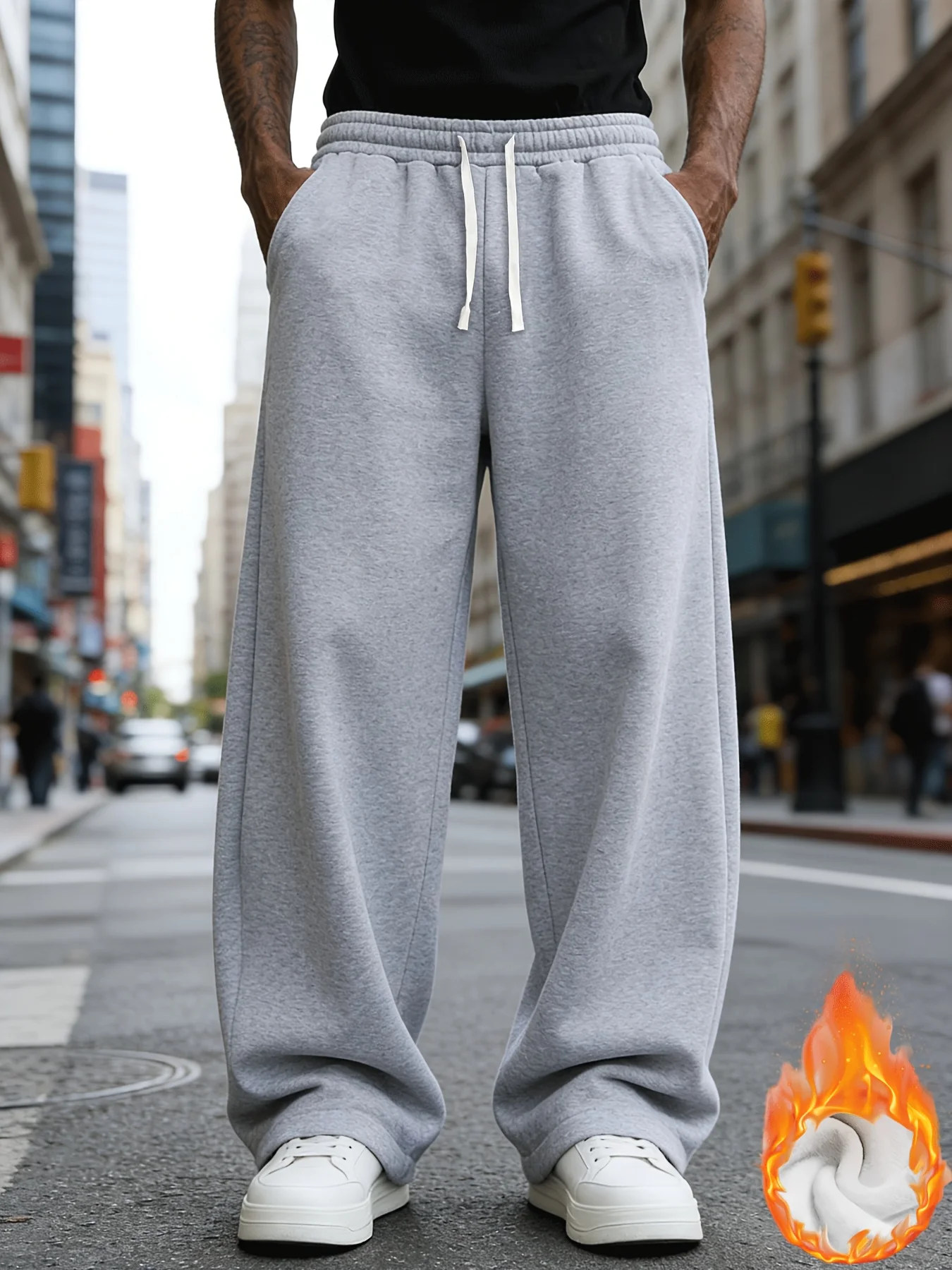 Herren Freizeithose mit Elastischem Bund und Kordelzug |   Bequeme Lange Hosen, Perfekt für Streetwear und Alltag