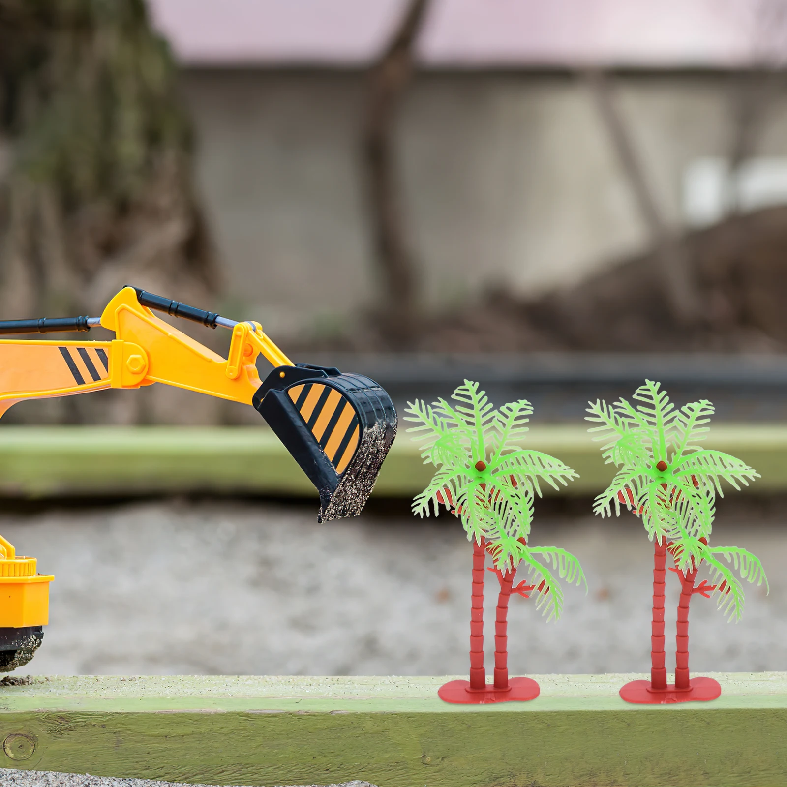 

10pcs Artificial Coconut Mini Plastic Palm Tree For Fish Tank Terrarium Micro Landscape Decoration Sand Table Props Pvc Ornament