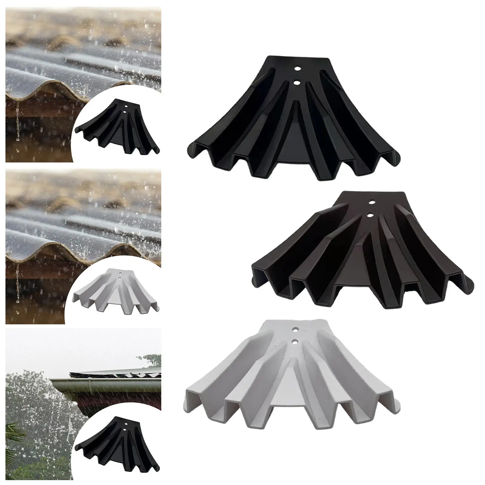 รางน้ํา Downspout Disperser ประกอบง่ายระบายน้ําตกแต่ง Downspouts Diverter สําหรับกลางแจ้งซีเมนต์พื้นดินภูมิทัศน์หลังคา