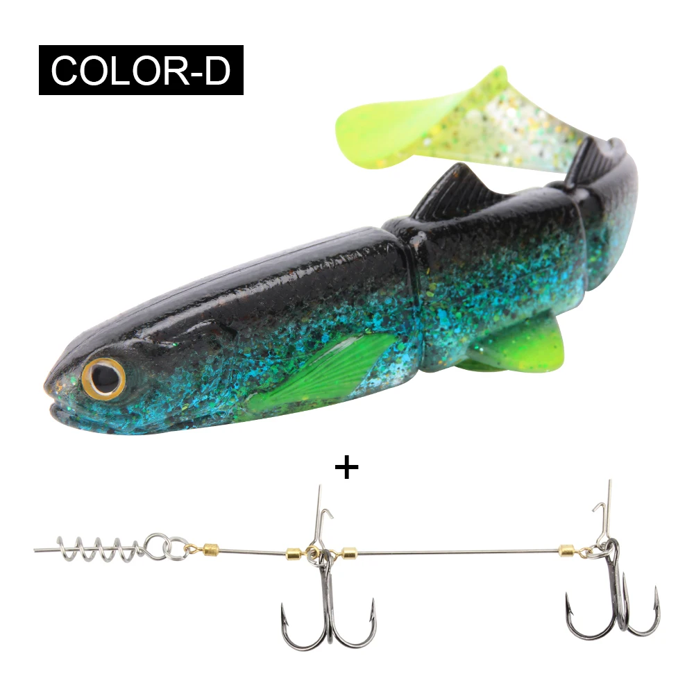 Spinpoler Pike Stinger Rig Hook Systerm mit 3D Swimbait Soft Lure Fishing Bait Paddle T Tails For Zander Pike Big Game Fish