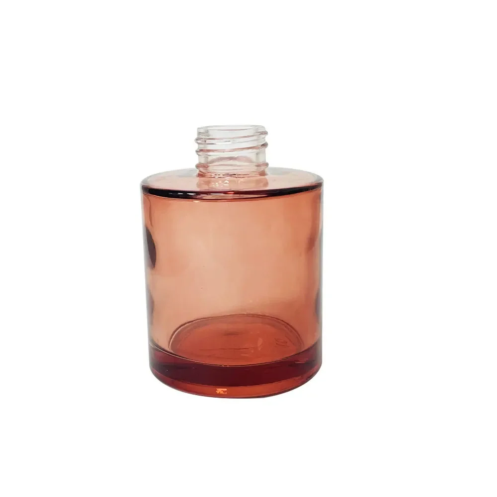 Reed Diffuser Bottle with Silver Cap, Decorative Accessory, Empty Colored Glass Container