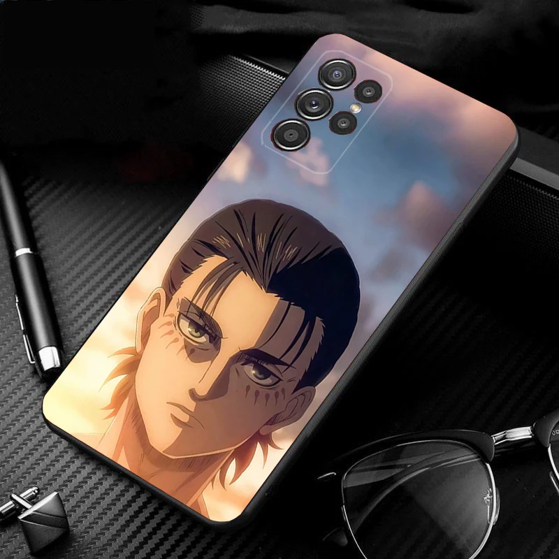 Eren Yeager Attack On Titan Phone Case For Samsung Galaxy S25 S24 S23 S22 S21 Ultra S24 S23 S22 S21 S25 Plus S24 S20 Fe