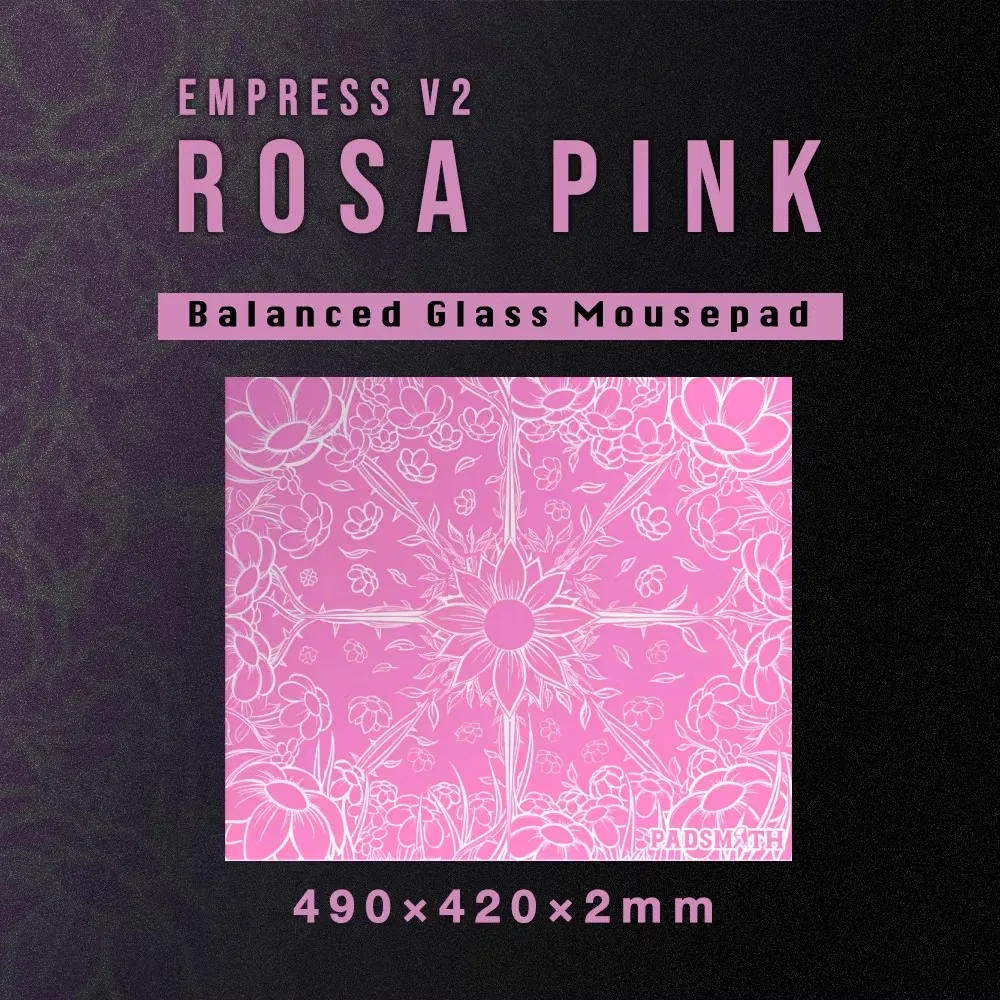 Padsmith V2 The Impress Rosa  Glass Pad Mouse Pad 490x420mm（copy）