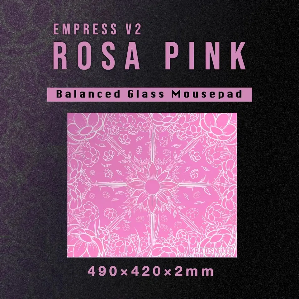 Padsmith V2 The Impress Rosa Glass Pad Mouse Pad 490x420mm（copy