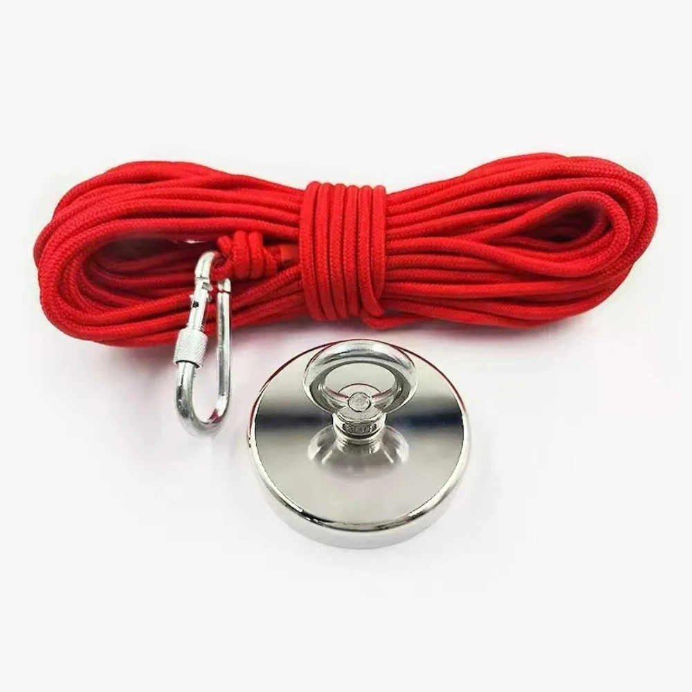 N45 Salvage Fishing D48 D55 D60 Magnet Suction Cup Hook Rare Earth Heavy Duty  Countersunk Hole Catch Rope River Pick Treasure