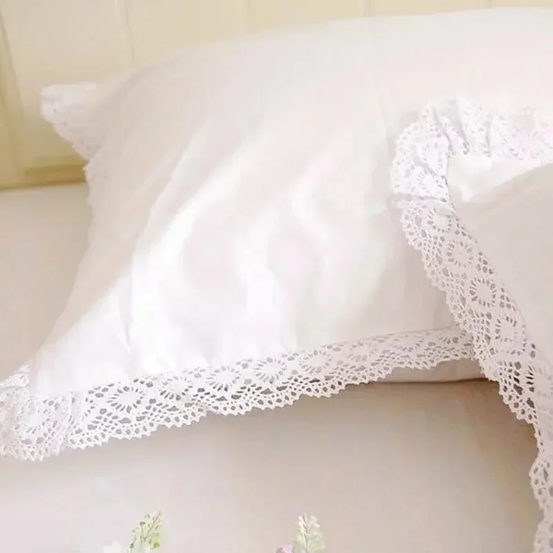1 Piece Pillow Case European Style Embroidery Lace Pillowcase Ruffle Design Pillowcases Princess Bow Sweet Pillow Cover Towel