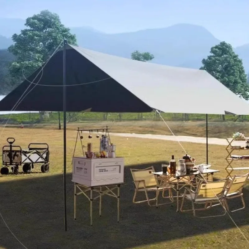 Outdoor Portable Hexagonal Shelter Waterproof Sunshade Vinyl Family Survival Party Shelter Tourist Nature Hike Camping Hiking