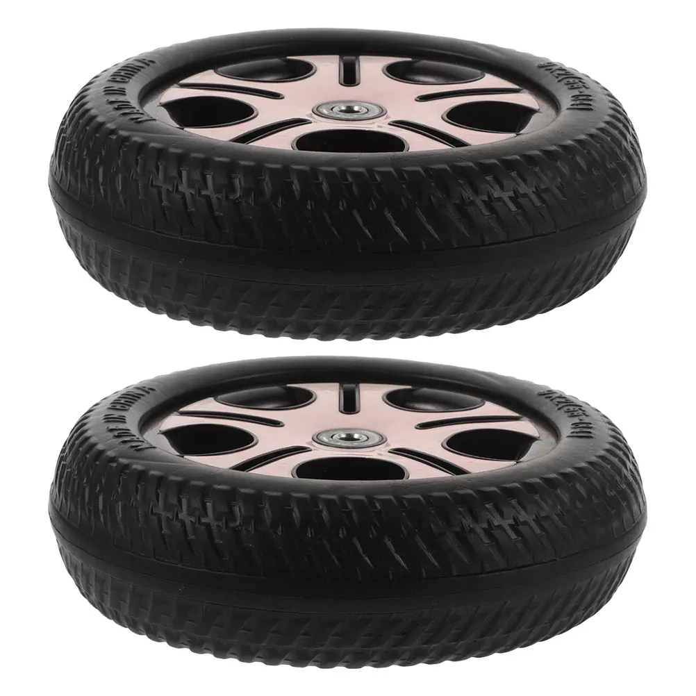 

2Pcs Children's Tricycle Wheels Lightweight Stable Safe Easy Installation Wear-Resistant Non-Skid 0.8cm Hole Diameter