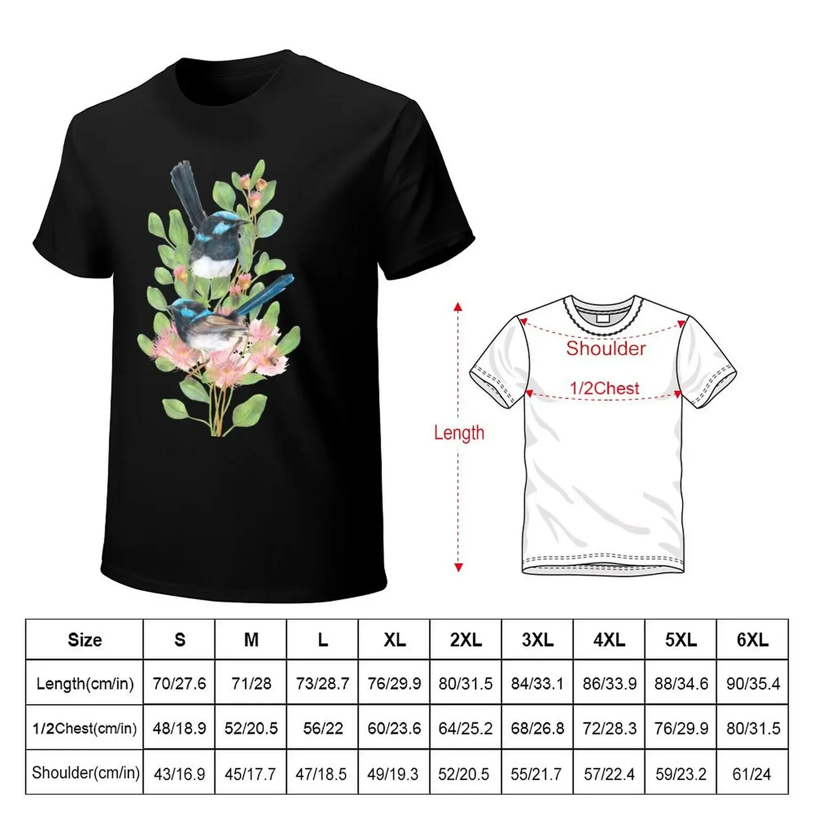 Blue Superb Fairywrens || Australian Bird Bouquet T-Shirt animal prinfor boys customizeds fitted t shirts for men