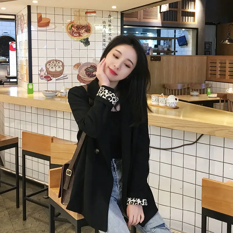 

Women'S Suit Female Clothing Elegant Woman Blazer Suiting Belly Petal Ulzzang Baggy Young Asymmetry Basics Printting Advanced