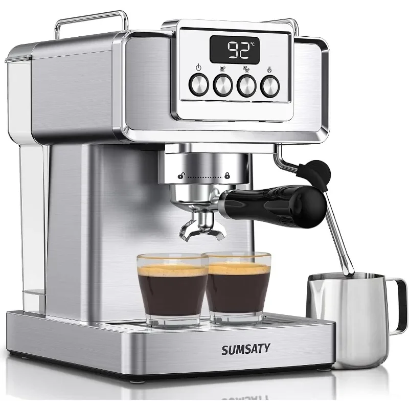 

SUMSATY Espresso Machine, Stainless Steel Espresso Machine with Milk Frother for Latte, Cappuccino