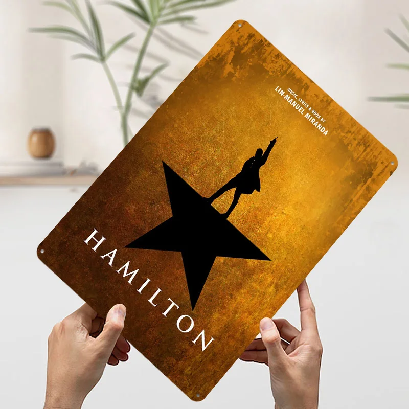 هاميلتون المعادن المشارك علامات معدنية جدار الفن الملصقات على جدار ديكور مخصص تين تسجيل للديكور المنزل خمر الداخلية الرجعية #3