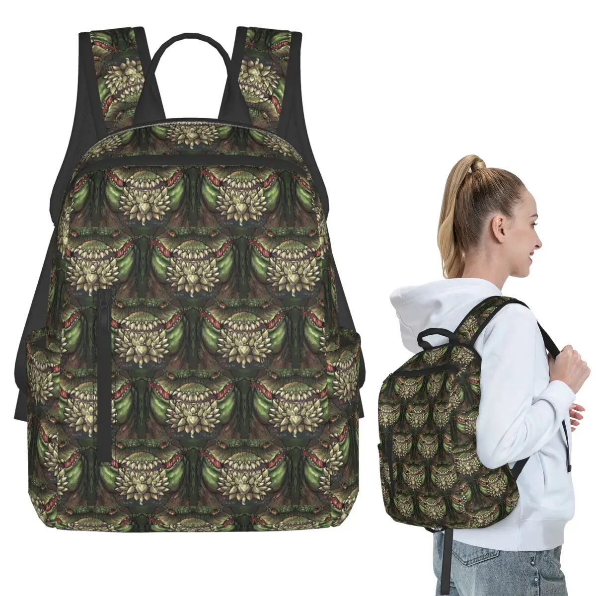 Deviljho (Monster Hunter World) Face Backpack Student BookBag Children School Bag Laptop Shoulder Bags Boys Girls