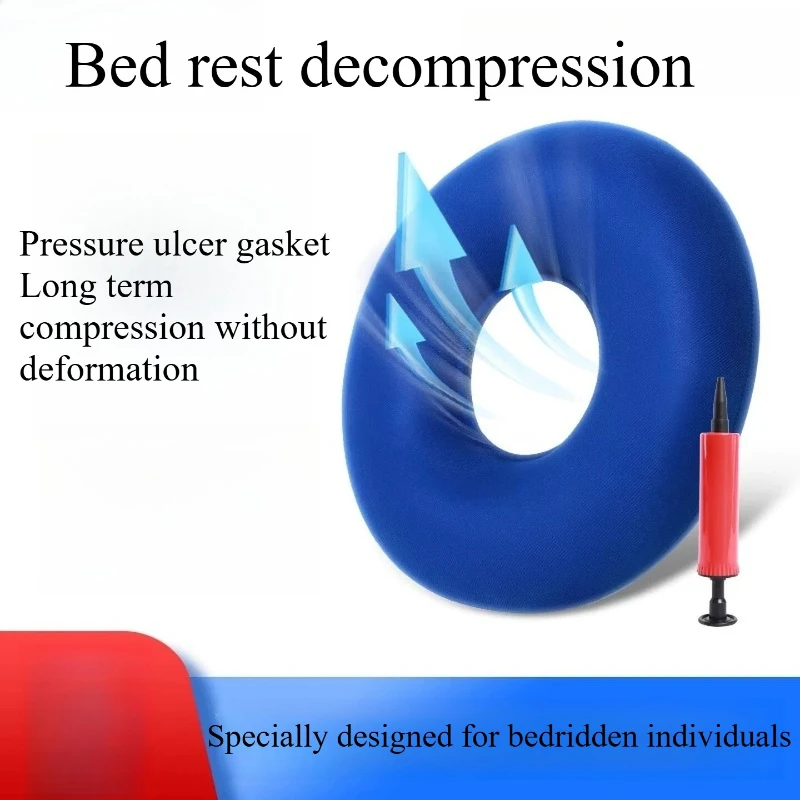 Round Donut Inflatable Air Cushion Anti‑Bedsore Pressure Relief Cushion for Bedridden Elderly Patient Care