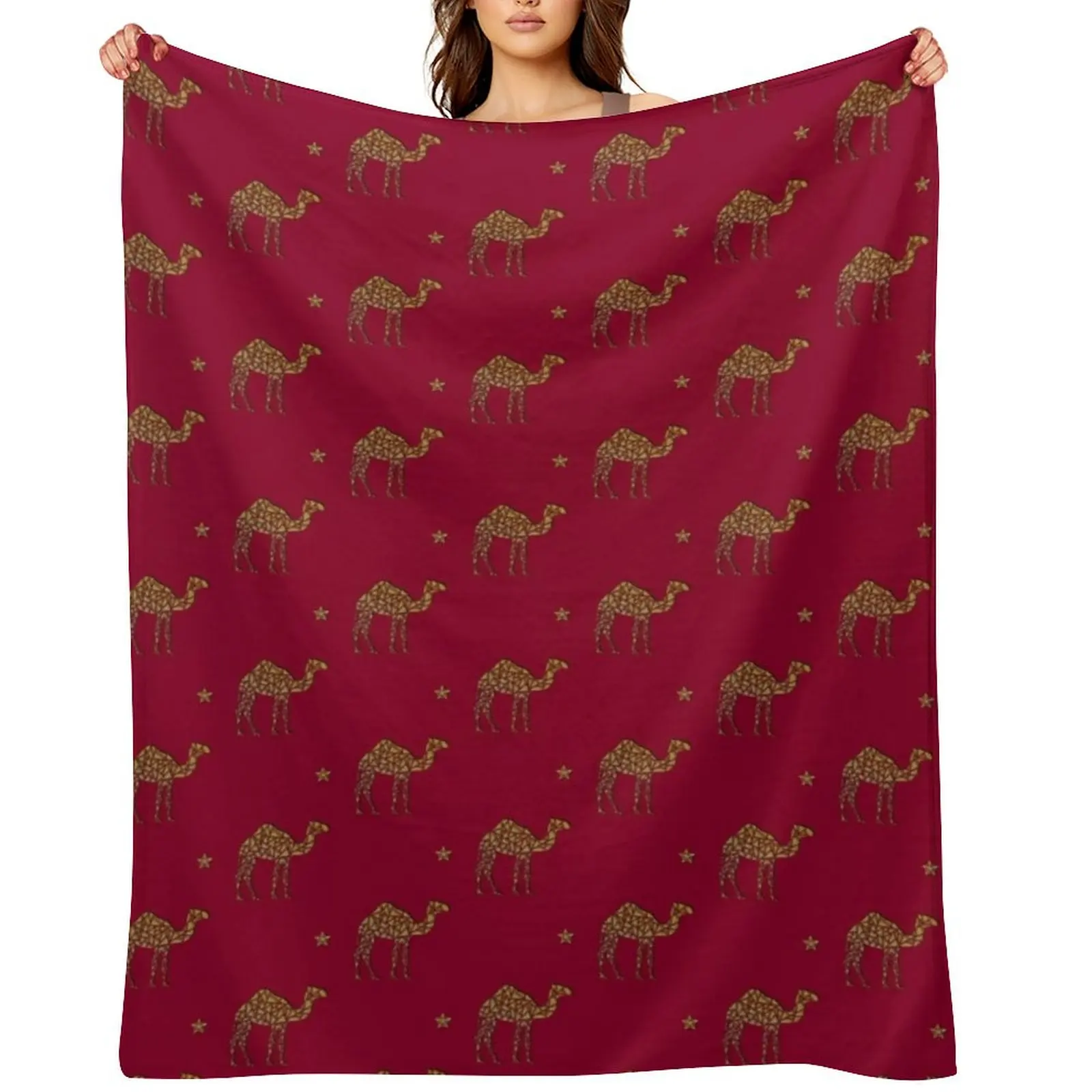 

Christmas camel design for desert dwellers, those who love camels, and the KAUST community Throw Blanket For Sofa Thin Blankets