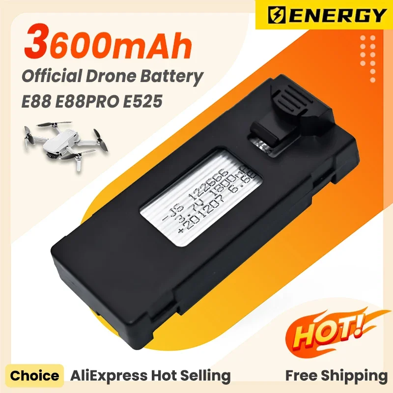 E88 RC Drone Official 3600mAh 3.7V Battery Accessory For E88PRO E88 E99 E525 Ls-E525 P1 P5 K3 Battery Spe Special Part 10Pcs