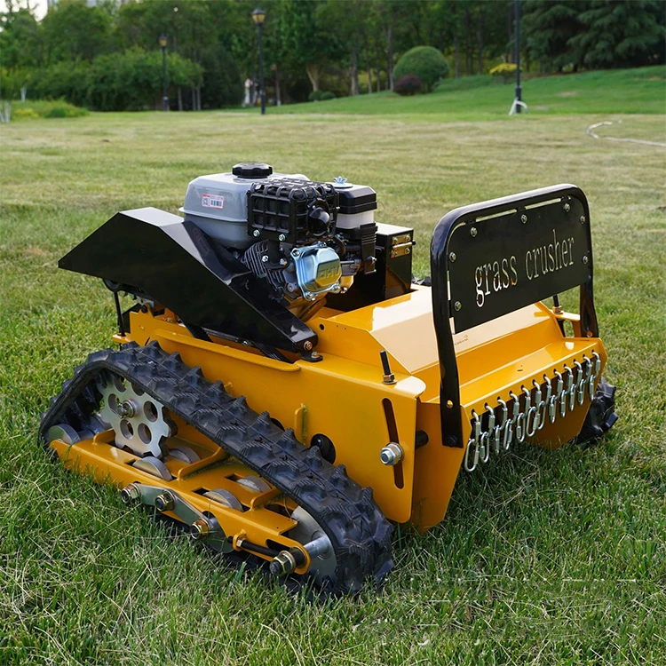 2023 hot sales high power 9HP remote control lawn mower crawler-type lawn mower weeding machine