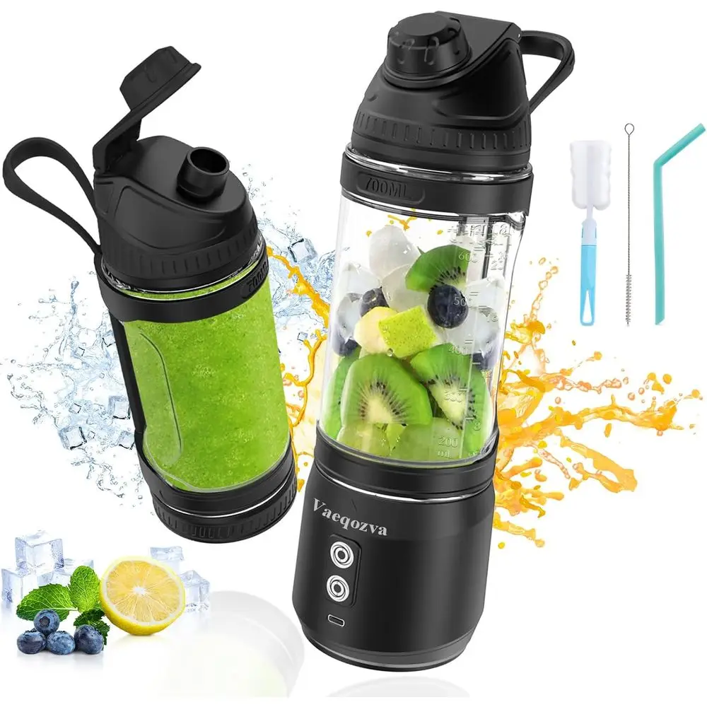 

Портативный блендер с USB-зарядкой, 24 унции, мощность 300 Вт, для смузи и протеиновых коктейлей, бутылка без BPA