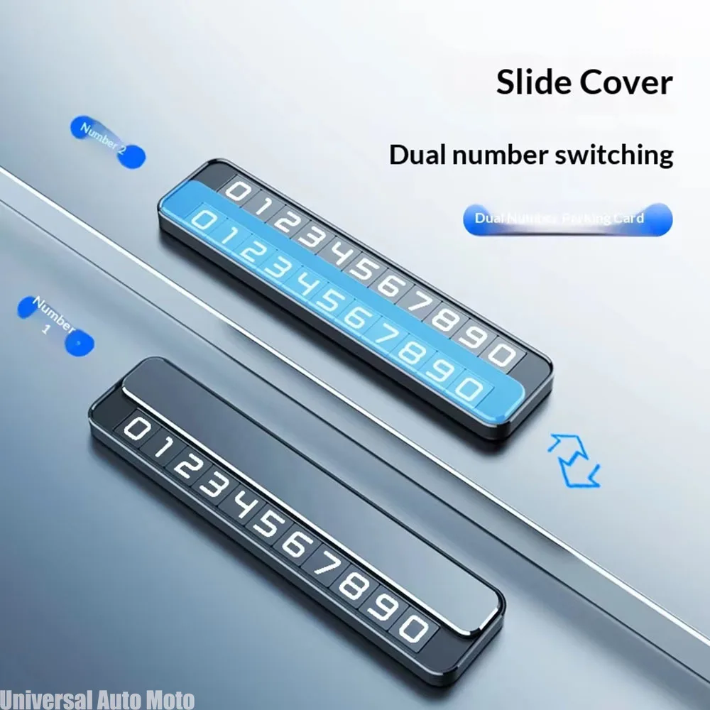 New Double-number Temporary Parking Sign Car Moving Number Plate Creative Hidden Temporary Parking Sign, Car Decoration