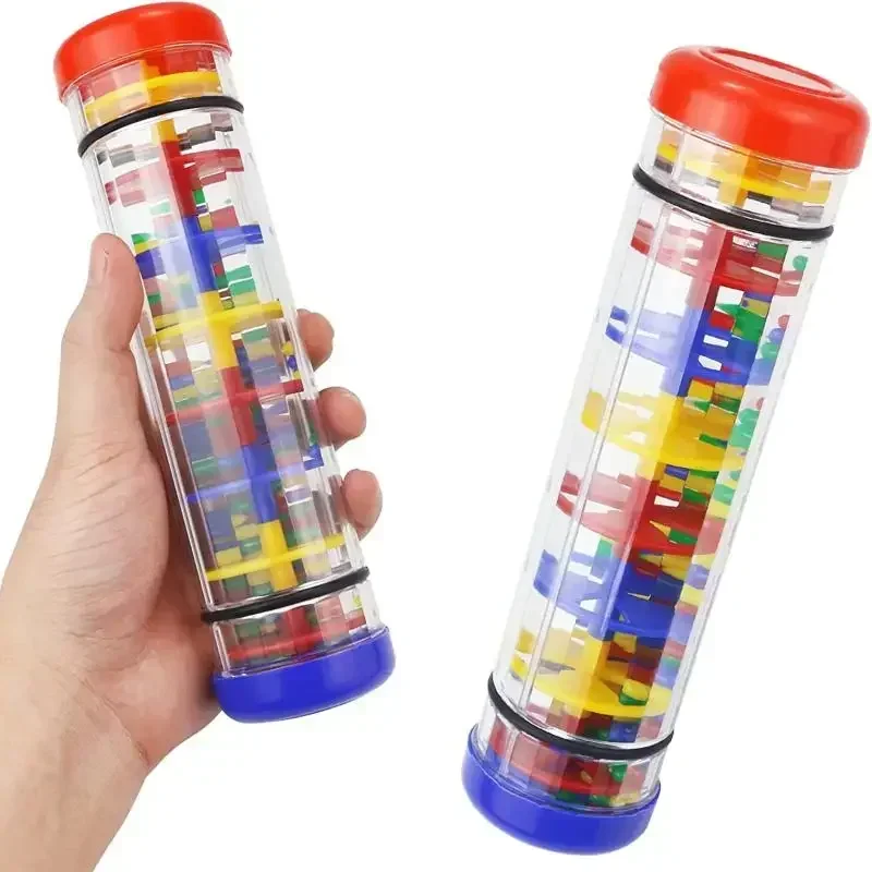 Giocattoli per bambini 6 12 mesi Sviluppo sensoriale Rain Stick Shaker Sonaglio Rainmaker Giocattolo per bambini Rainstick Strumento musicale per neonati