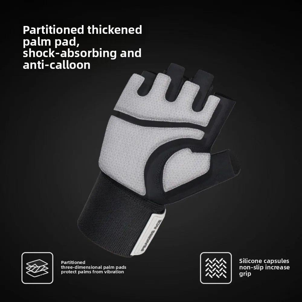 

Wear-Resistant Weightlifting Gloves Shock-absorbing Breathable Fitness Cycling Gloves Anti-Slip Thickened