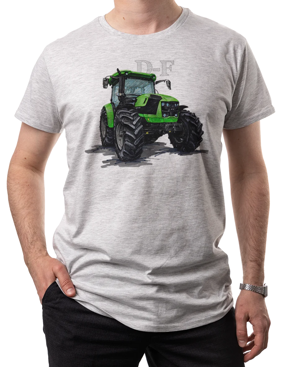 German D-F Tractor T-Shirt 100% Cotton O-Neck Summer Short Sleeve Casual Mens T-shirt Size S-3XL