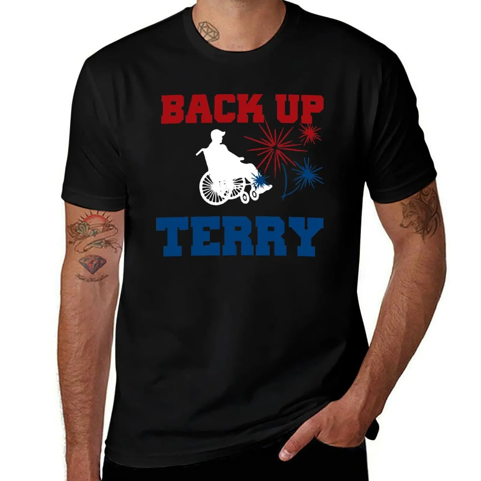 

Back Up Terry 4th of July Funny Fireworks T-Shirt oversizeds funny meme t-shirts Men's t shirts