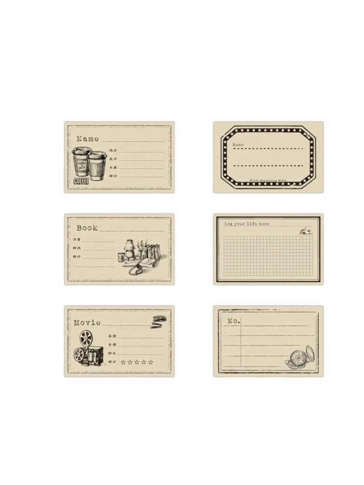 30 feuilles/paquet journal fournitures de bureau papier Kraft mémo Notes message Plan quotidien livre de mots enfants école papeterie