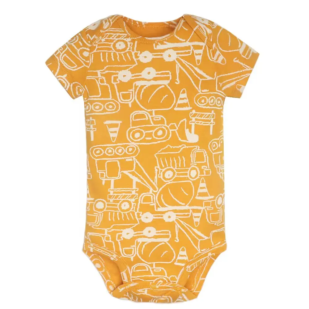 Summer Baby Bodysuits Boy Clothes Car Printed Cotton Short Sleeves Newborn Girl Clothing Jumpsuit Infant Outfits 6-24 Months