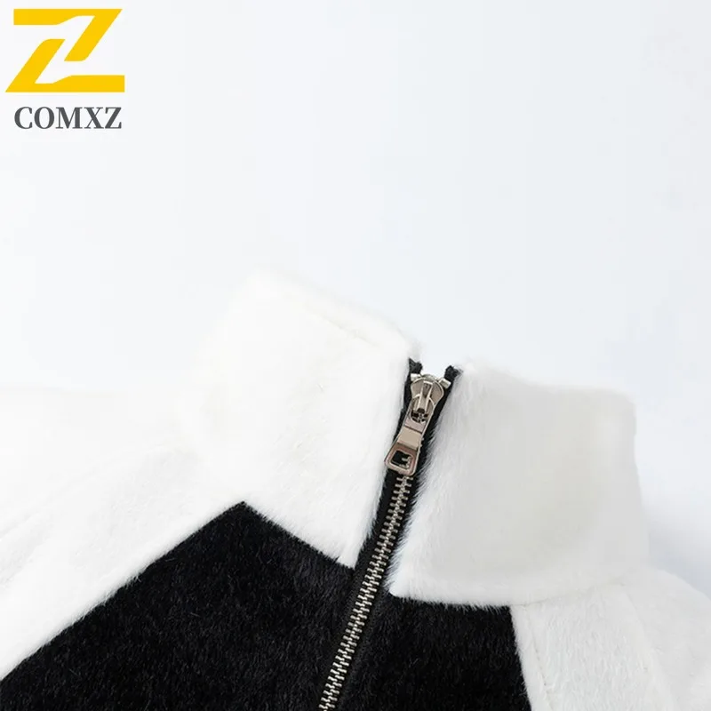 COMXZ Men's Bread Jacket 2025 Retro American Style Warm Feature Ski Trip Winter Jacket Street Look Windproof Design Padding Coat