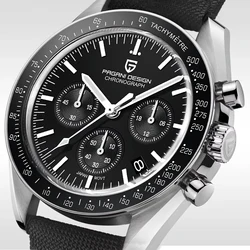 Pagani design lua relógios masculinos 2023 marca superior de luxo relógio quartzo para homem cronógrafo luminoso espelho safira à prova dwaterproof água