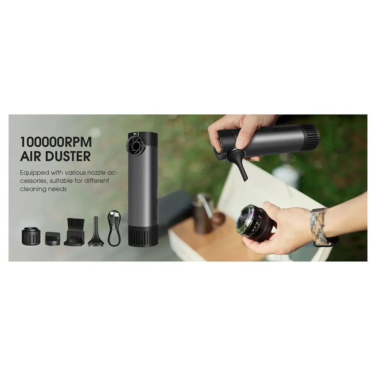 belong Electric Compressed Air Duster 10000mAh, Portable Cordless Handheld Air Blower, for Cleaning Electronics Inflatables