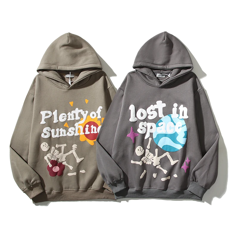 Plenty of Sunshine Hoodies for Men Autumn Fleece Streetwear Men\'s Hoodie 2 Colors