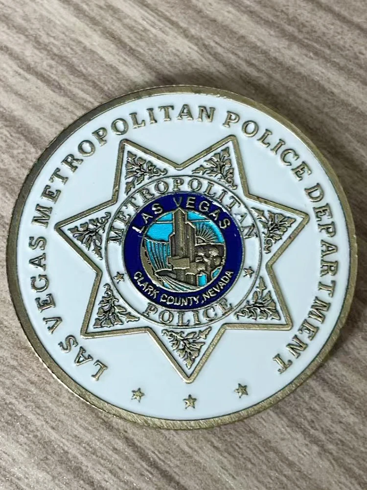 Pièce de Souvenir du département de Police métropolitain des états-unis de Las Vegas, pièce de défi à motif Saint Micheal