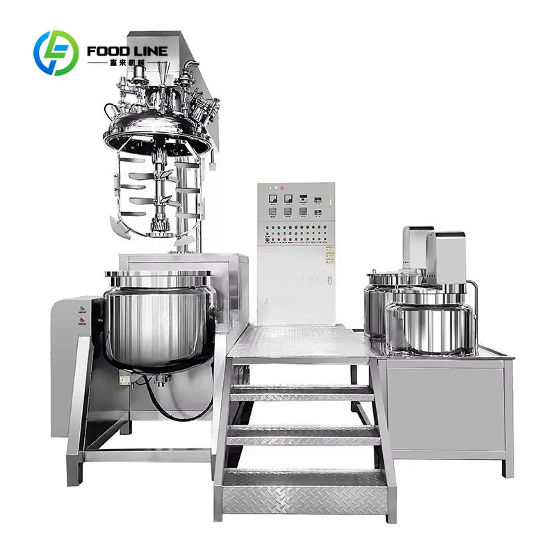 Customized 200L Industrial Cream Homogenizing Mixing Kettle Motor Vacuum Defoamer Mayonnaise Honey Making Machine