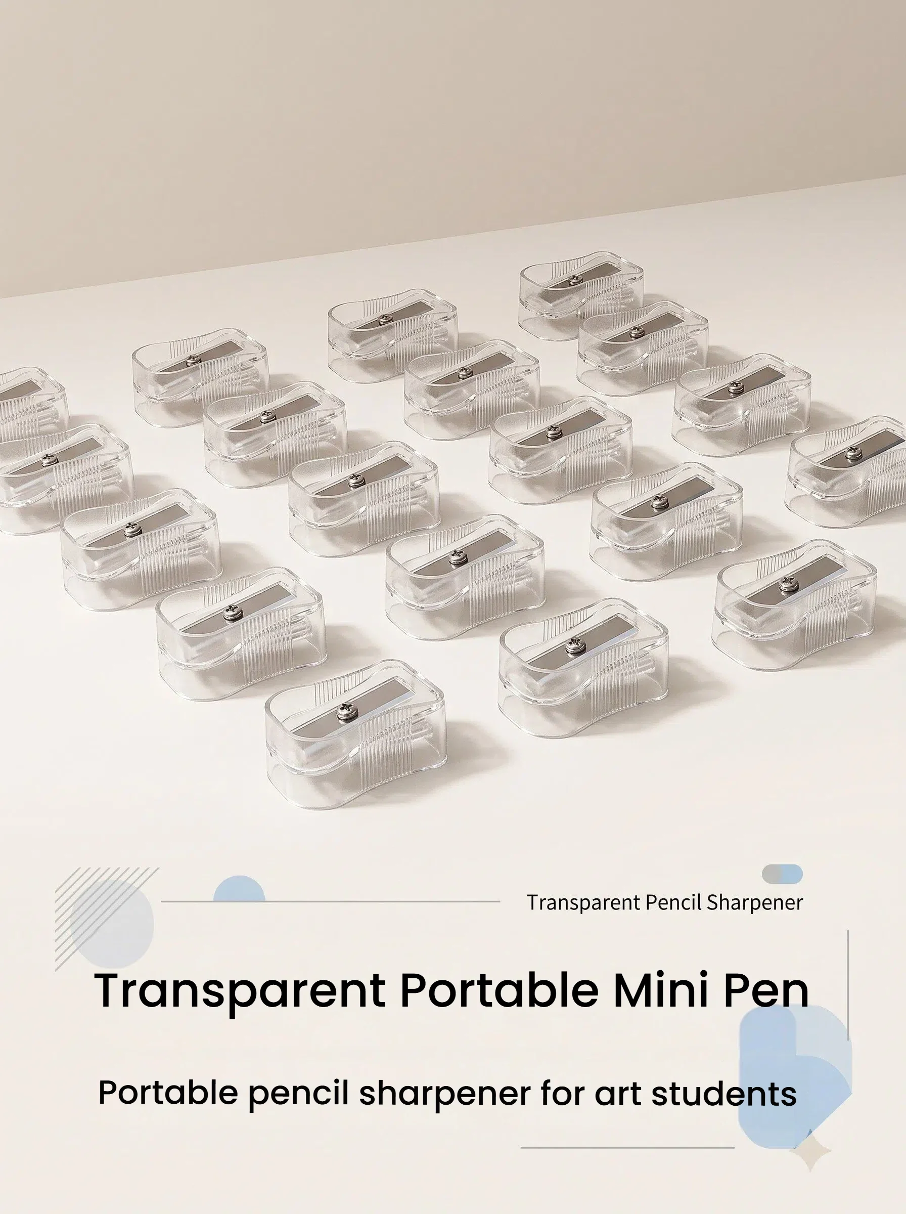 Transparent Mini Pencil Sharpener Portable Small Manual Sharpeners For Kids Student School Office Stationery 5/10/30/50Pcs Rando