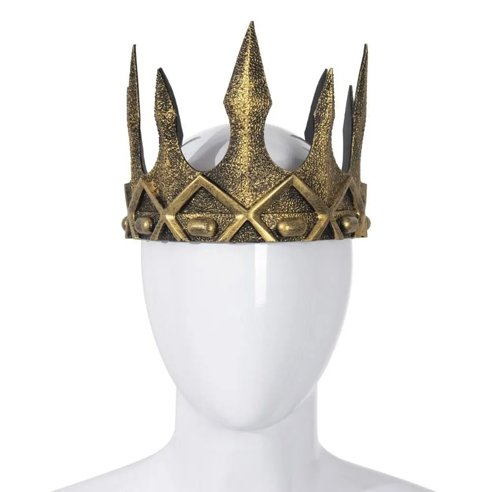 Corona de rey Vintage, decoración de fiesta Medieval, tocado de Cosplay, accesorio de rendimiento, diadema de bruja, diadema para hombres, accesorios para el cabello
