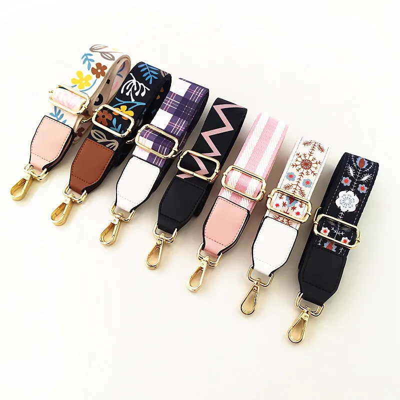 Women Flower Shoulder Strap Replacement Accessories for Handbags Colorful Backpack Belt