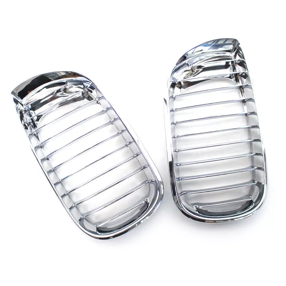 for 2000-2005 E46 BMW 320i 325i 325xi 330i 330xi Car Chrome and Black Kidney Front Hood Grille 51137030545 51137030546 - view 3