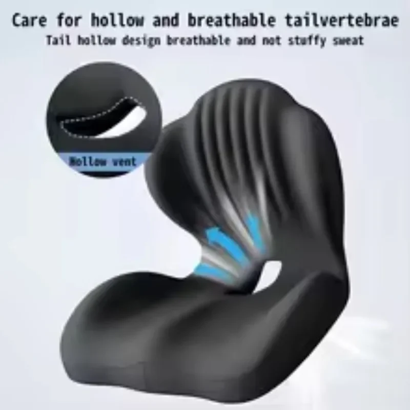 Factory Direct 2026 Memory Foam Lumbar Support Cushion - Ergonomic Back Pain Relief for Office Chair & Car Seat, Long Sitting Co