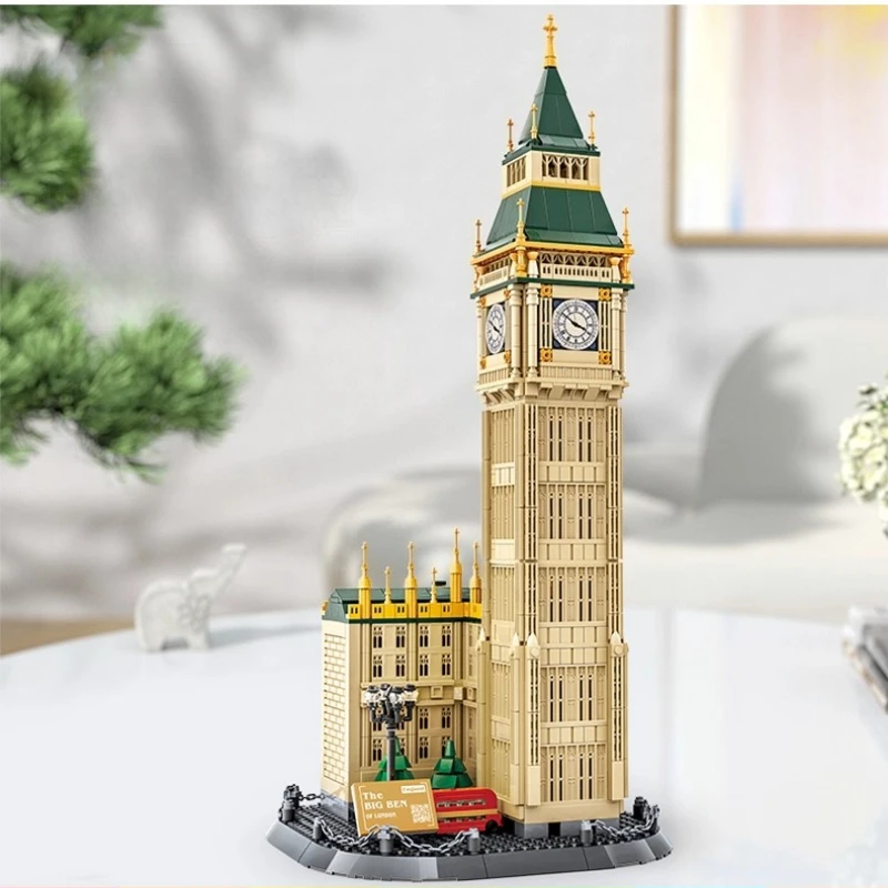 

Big Ben London Landmark Architectural Building Blocks, Educational Display Model Toy Gift for Kids & Adults