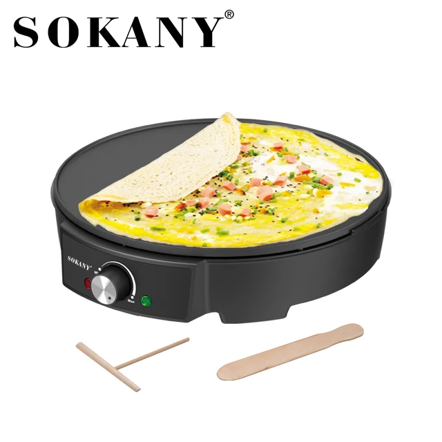 Nonstick 12-inch Electric Crepe Maker Led Indicator Light Pancake Maker